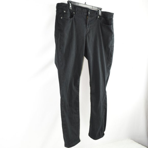 GAP 18/34 Premium Skinny Black Soft Denim Pants Jeans - Picture 2 of 7